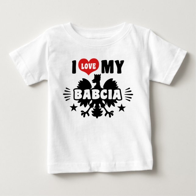 I Liebe My Babcia Baby T-shirt (Vorderseite)