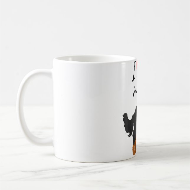 I Liebe My Black & Tan Cavalier King Charles Spani Kaffeetasse (Links)
