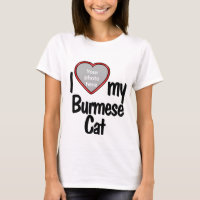 I Liebe My Burmese Cat - Niedliches Herz Foto Rahm