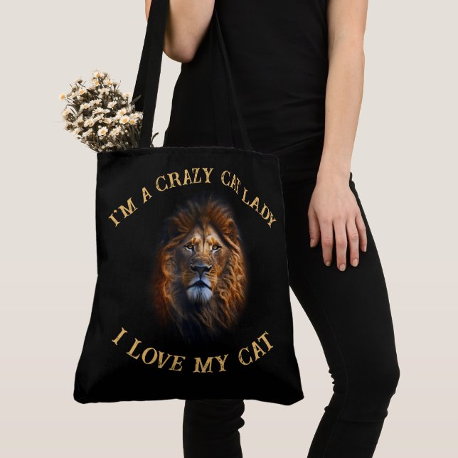 "I Liebe My Cat" Fun Individuelle Name Große Tote  Tasche (Von Nahem)