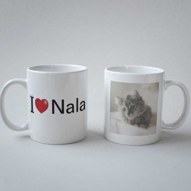 I Liebe My Cat personalisiert Foto Kaffeetasse (Von Creator hochgeladen)