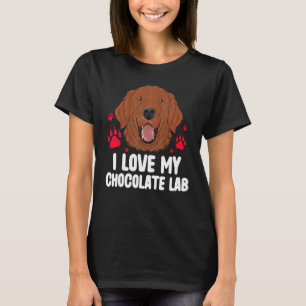 I Liebe My Chocolate Labrador Niedlich Labrador Cr T-Shirt