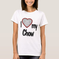 I Liebe My Chow - Red Heart Foto Frame Hund Liebe