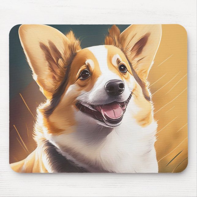 I Liebe My Corgi | Niedliche Hundebesitzer Mousepad (Vorne)