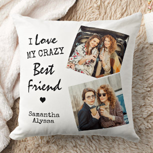 I Liebe My Crazy Best Friend Freundschaft 2 Foto Kissen