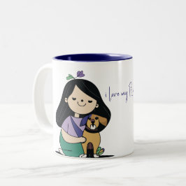 I Liebe My Dog - Female Edition 1 Zweifarbige Tasse