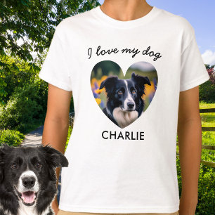 "I Liebe My Dog" Foto für Haustiere im Herzen und T-Shirt