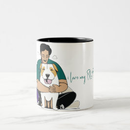 I Liebe My Dog - Männliche Edition 4 Zweifarbige Tasse
