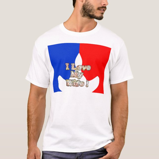 "I Liebe My Ehefrau" Art Print T-Shirt (Vorderseite)