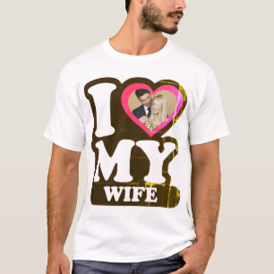 I Liebe My Ehefrau Vendredi - Benutzerdefiniertes T-Shirt