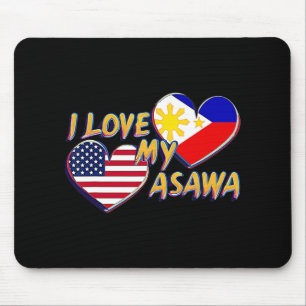 I Liebe My Filipina Ehefrau American Filipino Asaw Mousepad