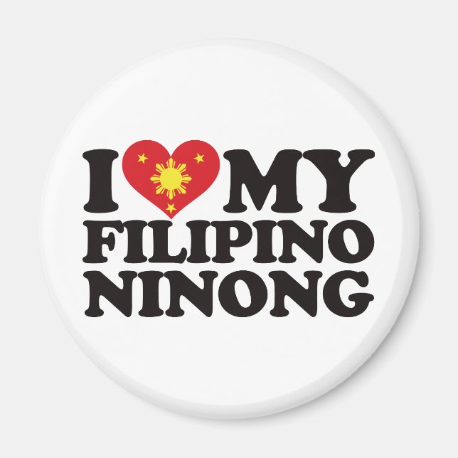 I Liebe My Filipino Ninong Magnet (Vorne)