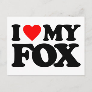 I LIEBE MY FOX POSTKARTE