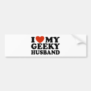 I Liebe My Geeky Husband Autoaufkleber