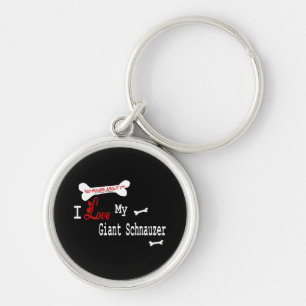 I Liebe My GIANT SCHNAUZER Schlüsselanhänger