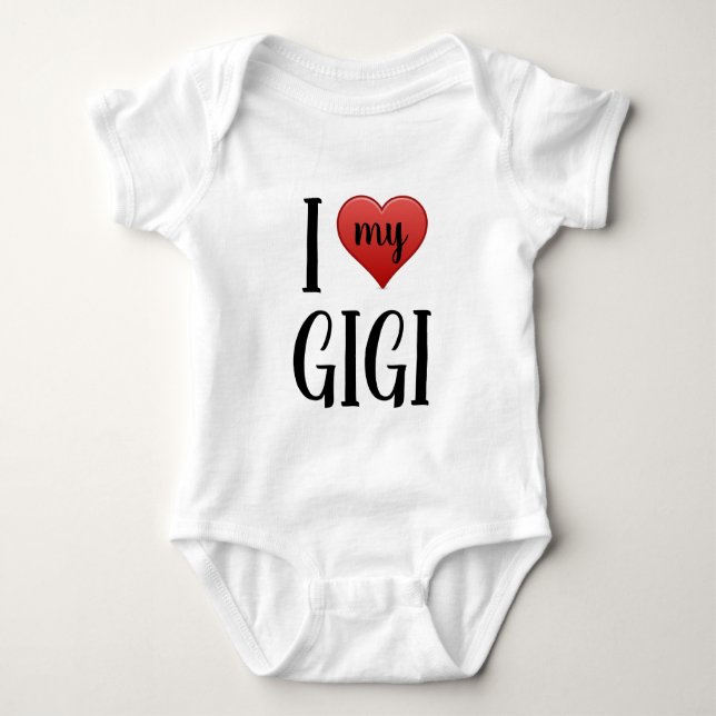 I Liebe My Gigi Oma Baby Strampler (Vorderseite)