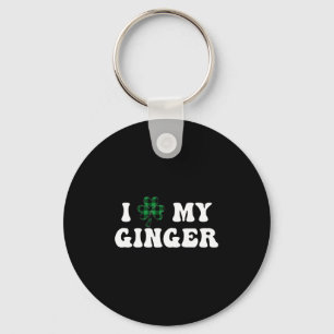I Liebe My Ginger Irish Kleeblatt Funny St Patrick Schlüsselanhänger