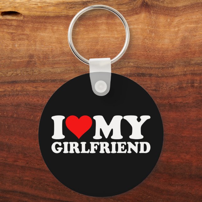 I Liebe My Girlfriend 1BK1 Schlüsselanhänger (Vorderseite)