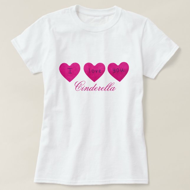 I Liebe My Girlfriend Custom Black T - Shirt niedl (Design vorne)
