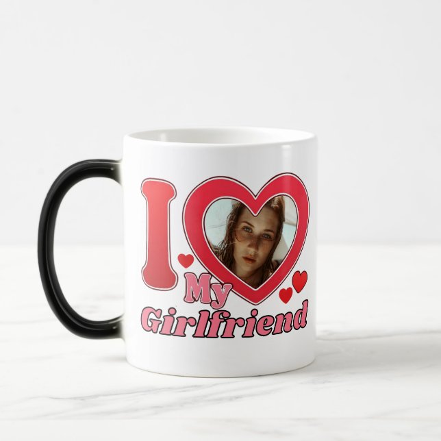 I Liebe My Girlfriend Ehefrau Ehemann Foto Verwandlungstasse (Links)
