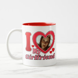 I Liebe My Girlfriend Ehefrau Ehemann Foto Zweifarbige Tasse
