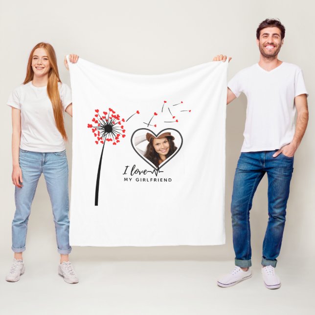 I Liebe My Girlfriend FOTO Geschenk Personalisiert Fleecedecke (Beispiel)