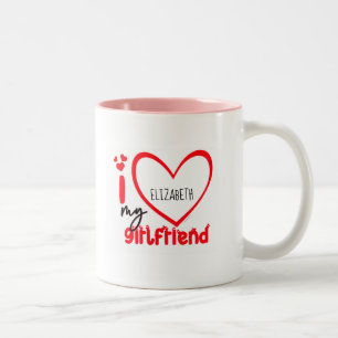 I Liebe My Girlfriend Foto Gift Classic Tasse, 11 Zweifarbige Tasse
