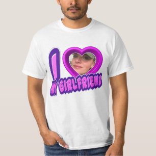 I Liebe My Girlfriend Foto Personalisiert Shirt