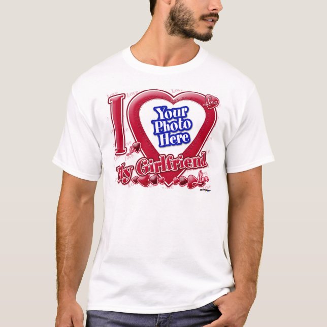 I Liebe My Girlfriend - Foto T-Shirt (Vorderseite)