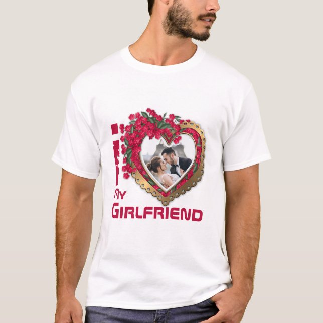I Liebe My Girlfriend - Foto T - Shirt (Vorderseite)