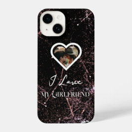 I Liebe My Girlfriend Galaxy Tropfens Foto iPhone 14 Hülle