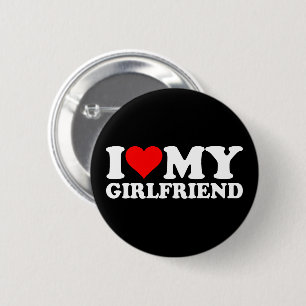 I Liebe My Girlfriend Heart GF Valentinstag 1BK1 Button
