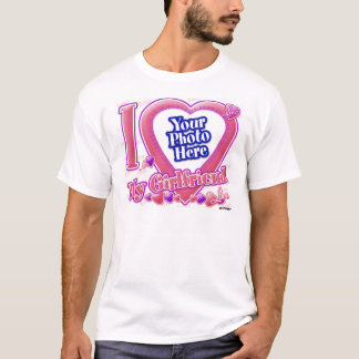 I Liebe My Girlfriend pink/lila - Foto T-Shirt