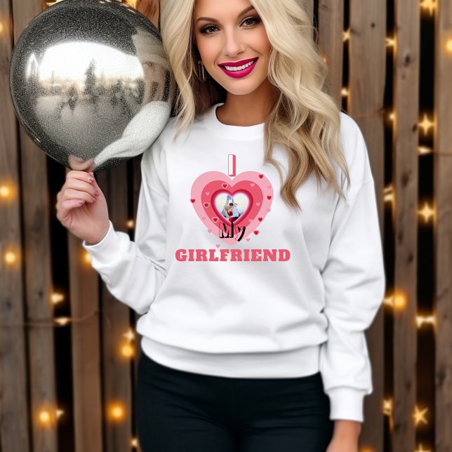 I Liebe My Girlfriends Foto Personalisiert Niedlic Sweatshirt (Von Creator hochgeladen)
