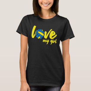 I Liebe My Girls Mama Volleyball Niedlich Volleyba T-Shirt
