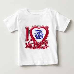 I Liebe My Honey Red heart - Foto Baby T-shirt