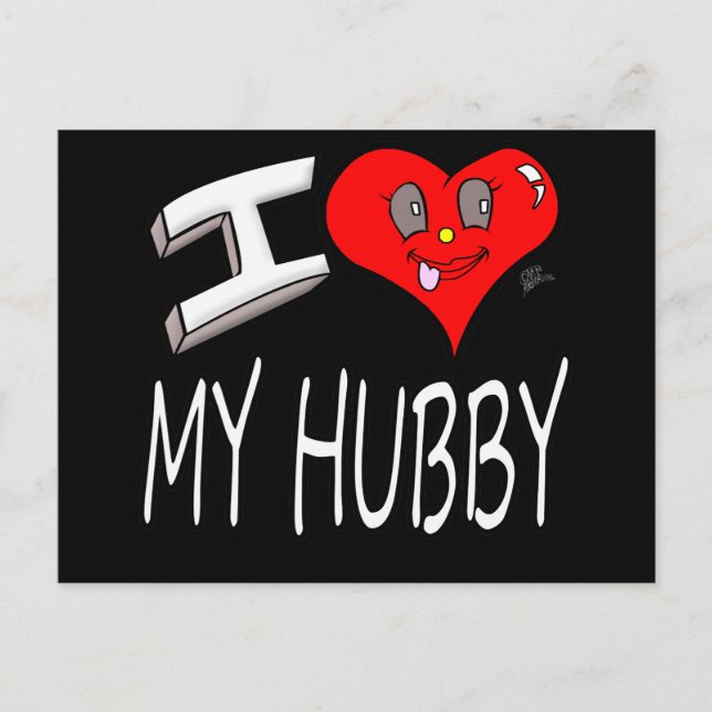I Liebe My Hubby Postkarte (Vorderseite)