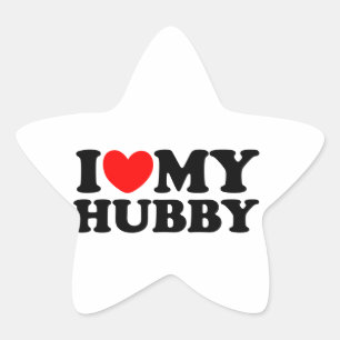 I Liebe My Hubby Stern-Aufkleber