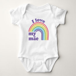 I Liebe My Mãe - Niedlicher Regenbogen Baby Strampler