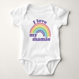 I Liebe My Mamãe - Niedlicher Regenbogen Baby Strampler