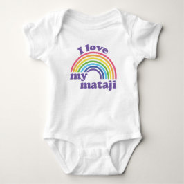 I Liebe My Mataji - Niedlicher Regenbogen Baby Strampler