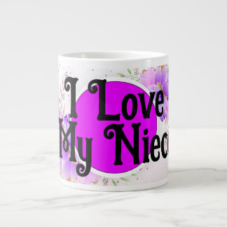 I Liebe My Niece Lavendel Orchids Cup personalisie Jumbo-Tasse