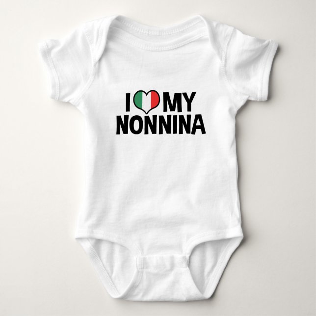 I Liebe My Nonnina Baby Strampler (Vorderseite)