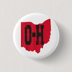 I Liebe My Ohio Zuhause Script Ohio Buckeye Staat Button