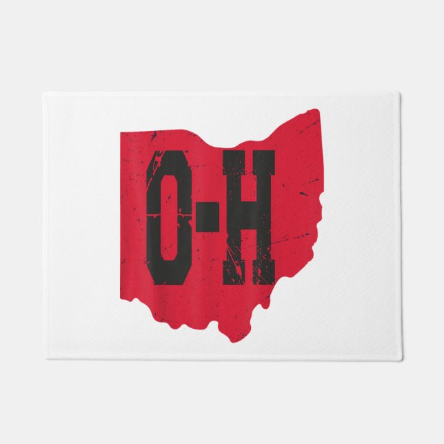 I Liebe My Ohio Zuhause Script Ohio Buckeye Staat Fußmatte (Vorderseite)