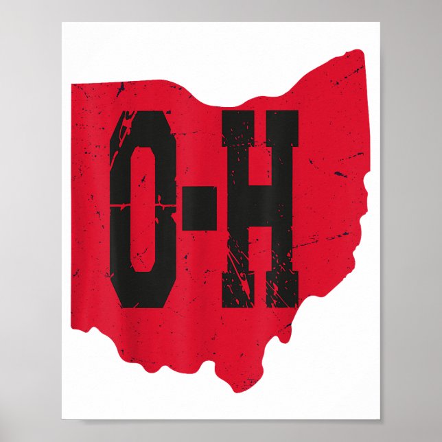 I Liebe My Ohio Zuhause Script Ohio Buckeye Staat Poster (Vorne)