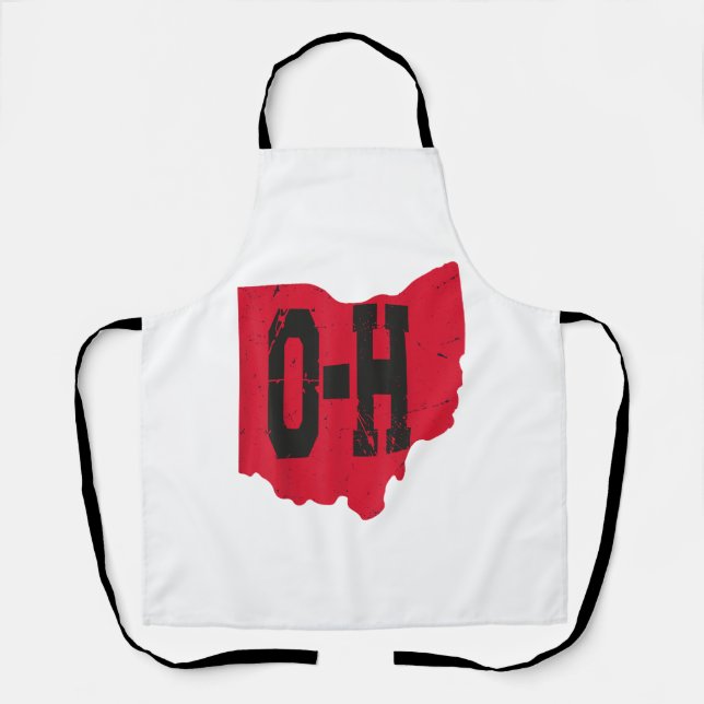I Liebe My Ohio Zuhause Script Ohio Buckeye Staat Schürze (Vorderseite)