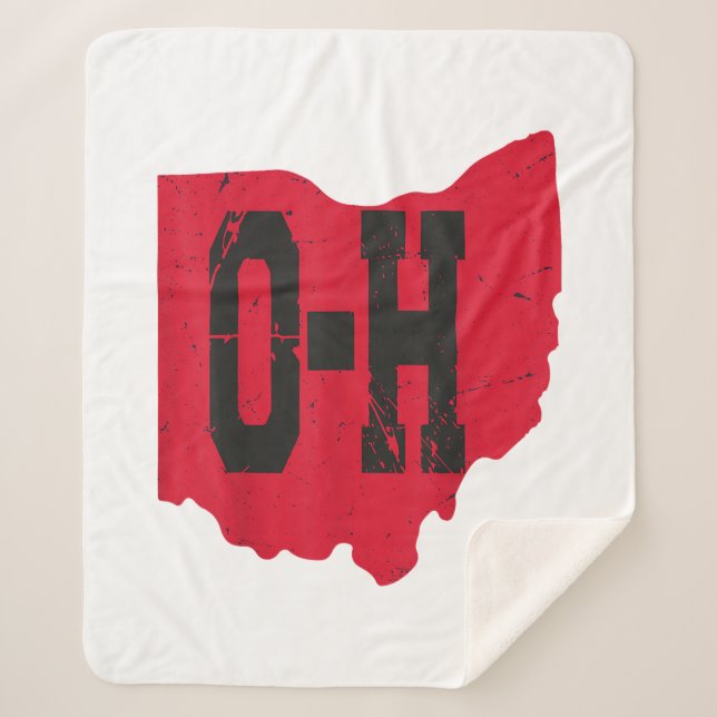 I Liebe My Ohio Zuhause Script Ohio Buckeye Staat Sherpadecke (Vorderseite)