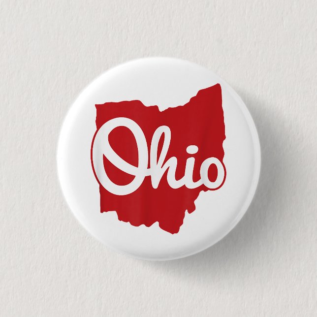I Liebe My Ohio Zuhause Script Ohio Button (Vorderseite)