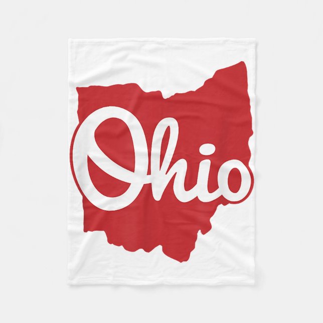 I Liebe My Ohio Zuhause Script Ohio Fleecedecke (Vorderseite)